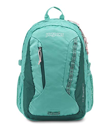 JanSport Women's Agave Backpack Ocean Teal and Lapland Green, Ocean Teal/Lapland Green