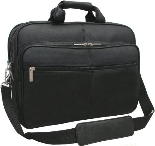 AmeriLeather Genuine Laptop Softside Briefcase (Black)