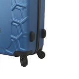 Mia Toro Italy Molded Art Hive Hard Side Spinner Carry-on, Blue