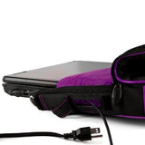 PINDAR Messenger Shoulder Carrying Bag Durable Case (Purple Trim) For The RCA DRC6331 10-Inch LCD
