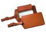 Royce Leather Popular Leather Luggage Tag (Tan)
