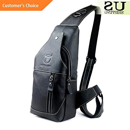 Kaputar Mens Leather Chest Sling Satchel Shoulder Crossbody Bag Day Pack Purse Backpack | Model