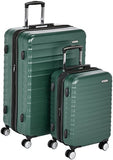 AmazonBasics Premium Hardside Spinner Luggage with Built-In TSA Lock - 2-Piece Set (20", 28"), Green