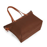 ECOSUSI Women's Nylon Tote Waterproof Crossbody Bags with Black Adjustable Strap