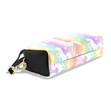 Colourlife Rainbow Unicorn Pu Leather Pencil Case Holder Pouch Makeup Bags For Boys Girls Adults