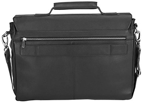 Bugatti Manhattan Leather Laptop Brief Black