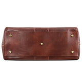 Tuscany Leather Lisbona Travel Leather Duffle Bag - Large Size Brown Leather Travel Bags