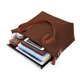 ECOSUSI Women's Nylon Tote Waterproof Crossbody Bags with Black Adjustable Strap