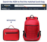 Kids Backpack for Boys Elementary School Bags Durable Kindergarten Bookbags (Red)