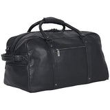 Kenneth Cole Reaction Men's 20" Leather Top Zip Travel with RFID Duffel Bag Black One Size
