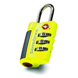 Samsonite 3-dial Travel Sentry Combination Lock, Neon Yellow
