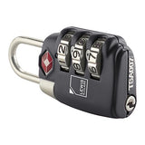 Lewis N. Clark Tsa 3 Dial Combination Lock, Black