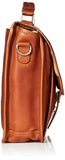 Piel Leather Small Flap-Over Laptop/Tablet Brief, Saddle
