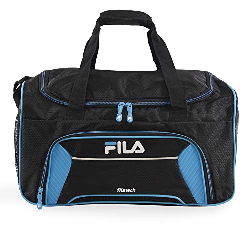 Fila Orson Small Sports Duffel Bag, Black/Blue One Size