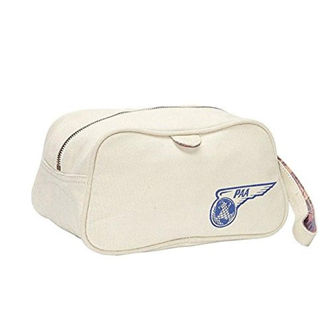 Pan Am 'Paa' Canvas Washbag - Natural Canvas