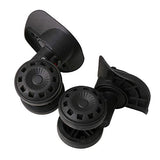 BQLZR 90mm Black W223 Small Luggage Caster 360 Degree Rotation Replacement Wheels for Luggage