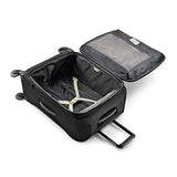 Samsonite Flexis Expandable Softside Carry On Luggage With Spinner Wheels, 19 Inch, Jet Black