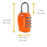 6 Pack TSA Approved Luggage Locks for Travel Safety, Small 4 Digit Combination Padlocks for Suitcases, Lockers & Bags
