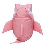 ABage Backpack with Safety Harness Leash Insulated Shark Backpack, Pink
