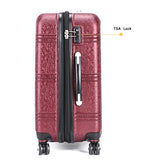 Travel Joy Expandable Spinner Luggage Set,TSA lightweight Hardside Luggage Sets, 20" 24"28 inches Carry On Luggage (BURGUNDY, 3 pcs set(20"24"28"))