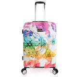 BEBE Women's Megan 3pc Suitcase Set with Spinner Wheels, Rainbow