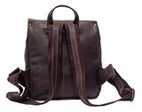 David King & Co. Distressed Leather Laptop Messenger Backpack, Cafe, One Size
