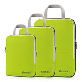 Gonex Packing Cubes, Travel Organizers Set of 3 Upgraded L+M+S(Light Green)