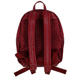 Tommy Hilfiger Womens Small Jacquard Backpack (Red)