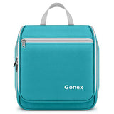 Gonex Hanging Toiletry Bag, Travel Organizer Bag for Makeup and Toiletries, Men and Women Blue