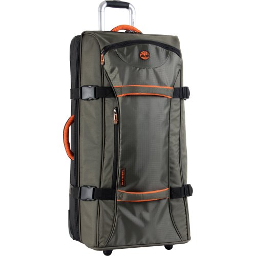 Timberland Luggage Twin Mountain 30 Inch Wheeled Duffle, Burnt Olive/Burnt Orange, One Size