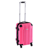 Goplus Globalway Expandable 20" Abs Carry On Luggage Travel Bag Trolley Suitcase (Rose)