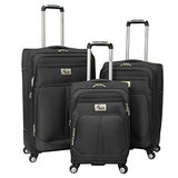 Chariot Taranto 3 Piece Lightweight Upright Spinner Luggage Set - Purple, Black, One Size