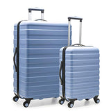 Travelers Choice Cypress Colorful 2-Piece Small and Large Hardside Spinner Luggage Set, Sky Blue