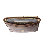 Boconi Bryant Dowel Rod 15" Laptop Leather Briefcase in Mahogany