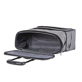 Travelers Club Luggage 16" Top Expandable Rolling Underseater W/USB Port, Dark Gray Suitcase,