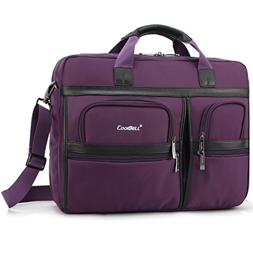 Laptop Briefcase, Coolbell 17.3 Inch Protective Messenger Bag Nylon Shoulder Bag Multi-Functional