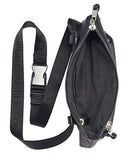 Calvin Klein Lane Nylon Key Item Belt Bag Fanny Pack, black/silver