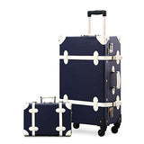 Unitravel Vintage Suitcase Set Spinner Travel Hardside Luggage Sets Pu Trunk