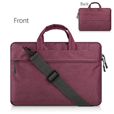 HEXIN 15" 15.6 inches Lightweight Laptop Carrying Bag For Women Red with Pocket
