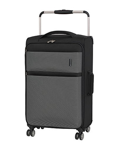 It Luggage World'S Lightest Debonair 27.8" 8-Wheel Spinner, Black/White