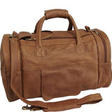 AmeriLeather 20” Leather Dual Zippered Duffel (Distressed Brown)