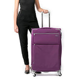 Cloe Checked Large 28 inch Water-Resistant Luggage with 360º-spinner wheels in Purple Color