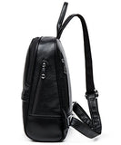 Bostanten Women Leather Backpack Purse Satchel Shoulder School Bags For College Black Small