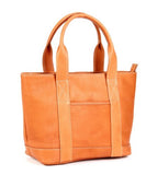 Le Donne Leather Double Strap Small Pocket Tote (Black)