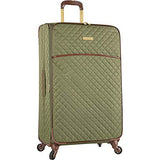 Anne Klein 29" Expandable Softside Spinner Luggage, Olive Quilted