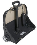 Siamod San Martino 35305 Black Leather Ladies’ Detachable-Wheeled Laptop Case