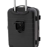 Wrangler Smart Luggage Set with Cup Holder and USB Port, Black, 20-Inch Carry-On
