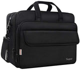 Large Briefcase for Men Women, 17 Inch Laptop Bag, Expandable Business Attache, Taygeer Water