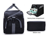 Mier 20Inch Sports Gym Bag Travel Duffel Bag With Shoes Compartment For Women And Men(Black)