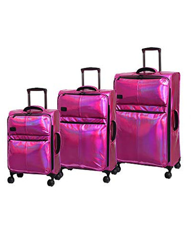 it Girl Spellbound 8 Wheel Holographic Lightweight Expandable 3 Piece Set, Hot Pink